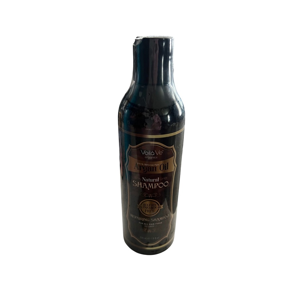 VoilaVe Organics Natural Argan Oil Shampoo Repairing Sulfate Free 235ml 7.9oz